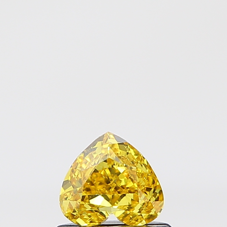 0.40 Carat Fancy Vivid Orangy Yellow Heart Modified Brilliant Diamond Shape  100% Natural GIA CERTIFIED Diamond