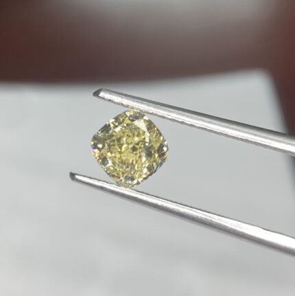 1.15 Carat Fancy Yellow Diamond Cushion Modified Brilliant Diamond Shape 100% Natural GIA CERTIFIED Diamond