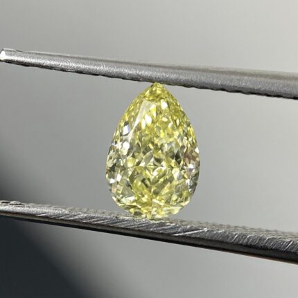 0.80 Carat Fancy Yellow Diamond Pear Modified Brilliant Diamond Shape 100% Natural GIA CERTIFIED Diamond