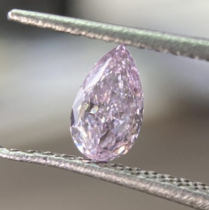0.31 Carat Fancy Light Pinkish Purple Diamond Pear Modified Brilliant Diamond Shape 100% Natural GIA CERTIFIED Diamond