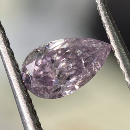 0.35 Carat Fancy Pink-Purple Diamond Pear Modified Brilliant Diamond Shape 100% Natural GIA CERTIFIED Diamond