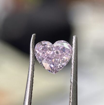 0.37 Carat Fancy Pinkish Purple Diamond Heart Modified Brilliant Diamond Shape 100% Natural GIA CERTIFIED Diamond