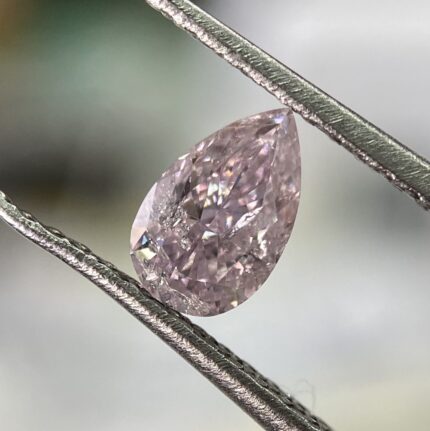0.35 Carat Fancy Pink-Purple Diamond Pear Modified Brilliant Diamond Shape 100% Natural GIA CERTIFIED Diamond