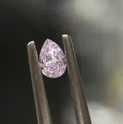 0.14 Carat Fancy Pinkish Purple Diamond Pear Modified Brilliant Diamond Shape 100% Natural GIA CERTIFIED Diamond
