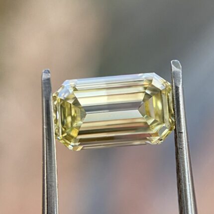 0.67 Carat Fancy Brownish Yellow Diamond Emerald Cut Diamond Shape 100% Natural GIA CERTIFIED Diamond