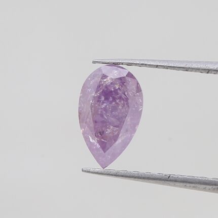 0.57 Carat Fancy Pink-Purple Diamond Pear Modified Brilliant Diamond Shape 100% Natural GIA CERTIFIED Diamond